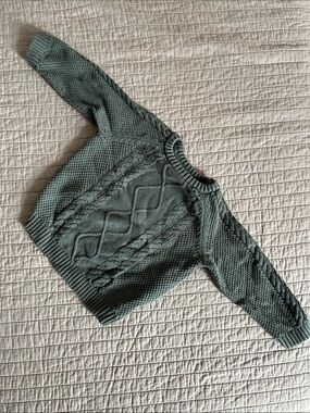 Dark green cotton sweater size 12-18mo